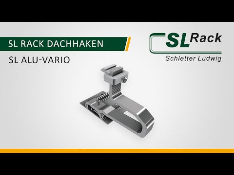 In nur wenigen Schritten perfekt eingebaut! Mit dem Dachhaken SL Alu-Vario lassen sich unsere Balkonkraftwerke auf allen gängigen Ziegeldächern schnell und einfach montieren.   Das Video dient nur der visuellen Unterstützung bei der Montage. Aktuelle Montageanleitung mit allen technischen Daten und Details finden Sie auf www.sl-rack.de